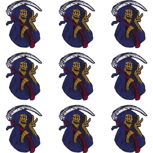 10Pcs/Set Punk Embroidered Patches For Clothing Iron On Embroidery Patches For Clothes Appliques For DIY T-shirt Jacket Badges