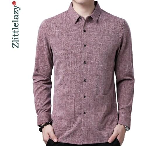 2020 brand new long sleeve men social shirt streetwear casual solid shirts dress mens slim regular fit clothes fashions 90303