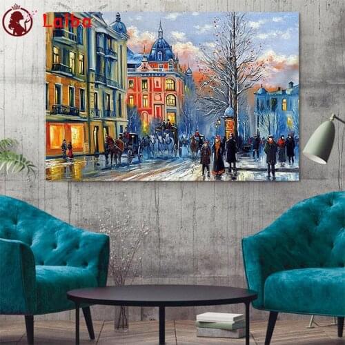 DIY Diamond Painting Abstract city street landscape Full Square Diamond Embroidery sale Cross Stitch sets Mosaic Handmade Gift