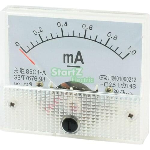 DC Analog Meter Panel 1mA AMP Current Ammeters 85C1 0-1mA Gauge