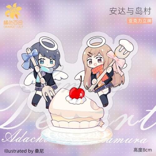 Anime Adachi and shimamura Sakura Adachi Hougetsu Shimamura Cosplay Acrylic Figure Stand Pendant Keychain Keyring Gifts 6.5cm