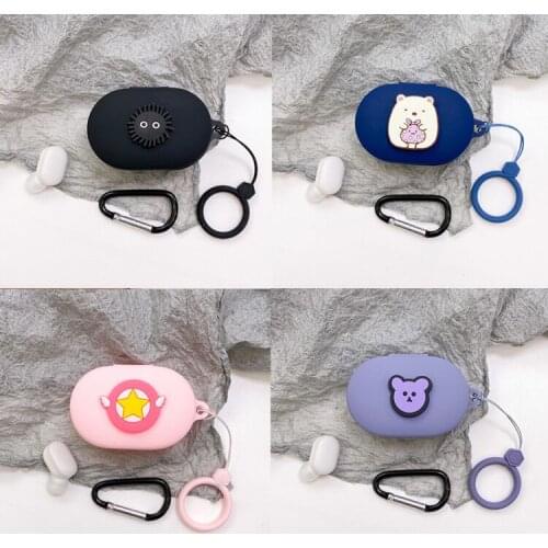 DIY Cute Earphone Case With Anti-lost Buckle For Xiaomi Redmi AirDots 3 TWS Wireless Bluetooth Charging Box Bags