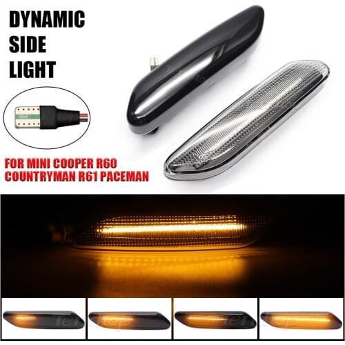 Dynamic Blinker Sequential Flashing Light Turn Signal Side Marker Lamp Car Styling For Mini Cooper R60 Countryman R61 Paceman