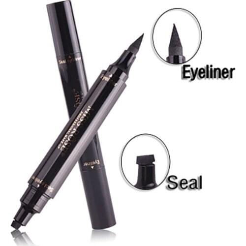 Double Head Eyeliner Stamp Liquid Pen Makeup Stamps Seal Pen Waterproof Long-lasting Quick Dry Eyeliner Pencil