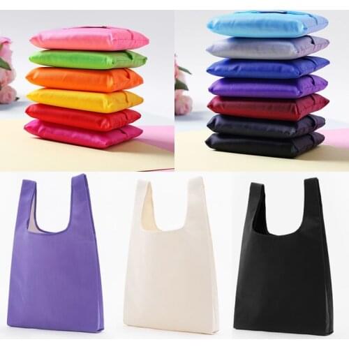 Eco-friendly Oxford Cloth Shopping Bag For Groceries Reusable Folding Portable Market HandbagLarge Capacity Storage Bags