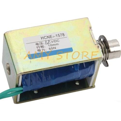 24V Pull Hold/Release 10mm Stroke 6.5Kg Force Electromagnet Solenoid Actuator HCNE1-1578