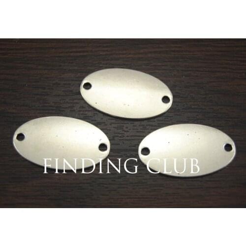 15 pcs Silver Color Blank Plates Hand Stamping Tags Personalized Connector DIY Metal Bracelet Necklace Jewelry Findings A1017