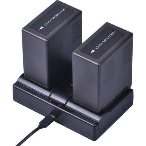 VW-VBG6 6000mAh VWVBG6 VBG6 Li-Ion Batteries + Dual Charger for Panasonic Camcorder Battery and Panasonic AG-AC160A