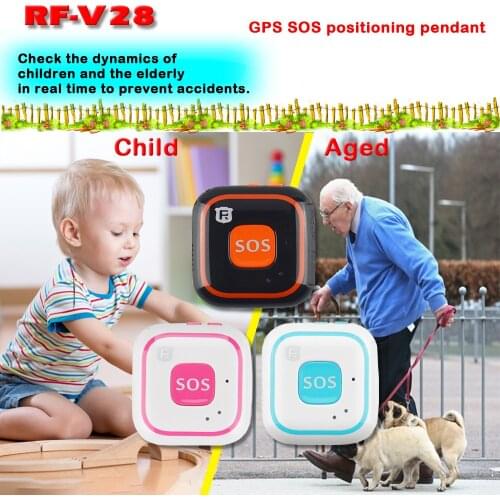RF-V28 Two Way Calls Fall Alarm Kids GPS Tracker Child Mini Locator Personal Real Time Tracking device with Watch Wristband