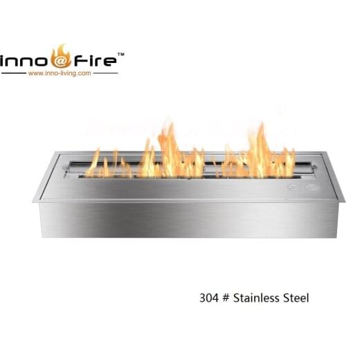 Inno living fire 24 inch ethanol fireplace insert burner outdoor