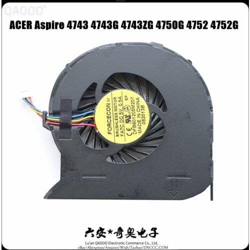 New Cpu Fan For Acer Aspire 4743 4743G 4750 4750G 4752 4752G 4755 4755G CPU Cooling Fan DFB601205M20T FA7C DC5V 0.5A