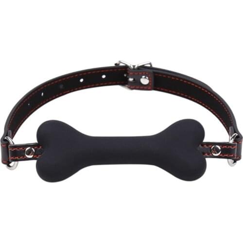 Puppy Play Gay Sex Ball Bone Gag Adult Game Slave Open Mouth Gag BDSM Bondage Gag Ball in Mouth Fetish Sex Toys for Men Women