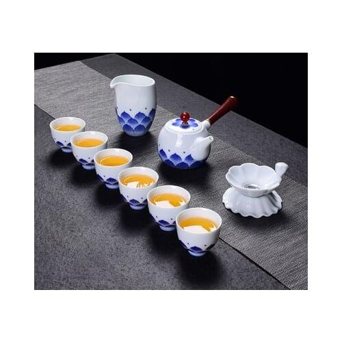 Jingdezhen Blue And White Porcelain Tea Sets Ceramic Teapot Home Cover Bowl Teacups Kung Fu Black Tea Pu-erh Teaware Gift