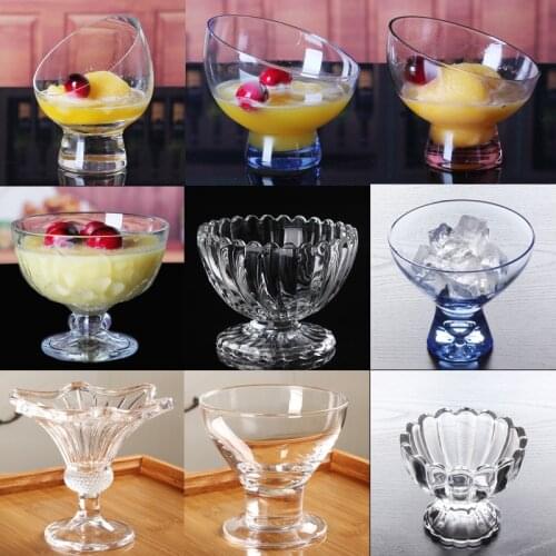 Glass Ice Cream Cup Cold Drink Dessert Bowl Drinks Juice Cup Sand Pull Cup Restaurant Hotel Ice Cream Milkshake Cup Vaso Cups
