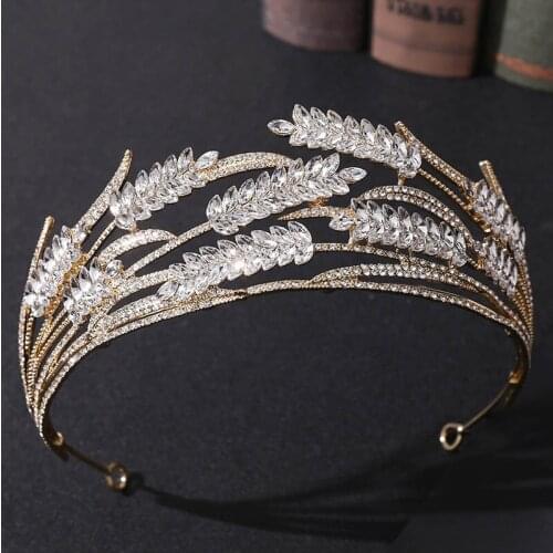 Bling Crystal Tiaras Crowns Luxury Headbands for Women Girls Bride Wedding Hair Jewelry Accessories Bridal Rhinestone Headpieces