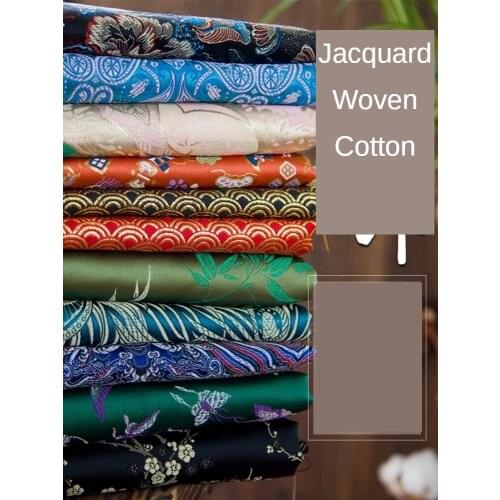 Jacquard Brocade Fabric By The Per Meter for Skirt Dress Cheongsam Sewing Soft Cloth Butterfly Flower Dragonfly Cartoon Anime