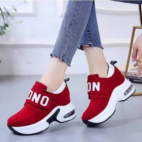 Baideng Women Female Sneakers Woman Height Increasing Sports Running Shoes Fitness Thick Chunky Platform Bottom Athletic Shoes