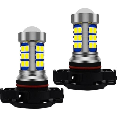 2PCS New PSX24W H16 Super Bright 3030 LED Bulbs Auto Front Driving Lights Foglamps Anti Fog Lamps Car Goods 6000K White 12V