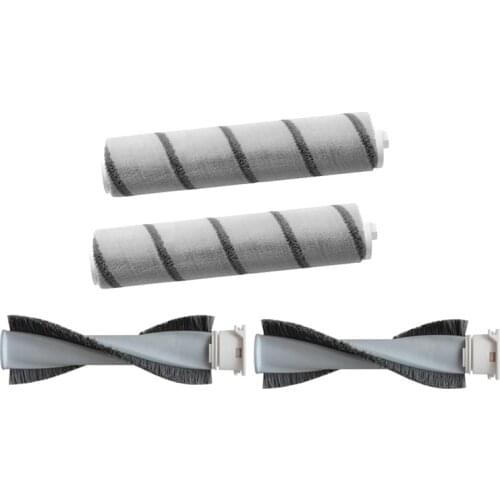 2 Pcs Mite Removal Brush and 2 Pcs Main Brush for XIAOMI MIJIA Dreame V9 V10 V11 Handheld Cordless Vacuum Cleaner Parts