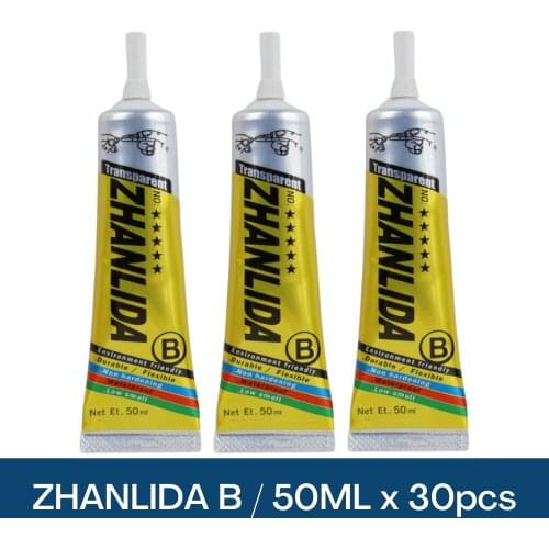 30PCS 50ML Zhanlida B Transparent Repair Glue Mobile Phone LCD Touch Screen Jewelry Multifunctional Transparent Liquid Adhesive