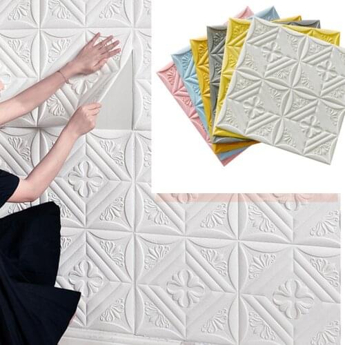 3D Wall Sticker Self adhesive Waterproof TV Background Brick Wallpapers Living Room Wallpaper Mural Bedroom Decorative New Style