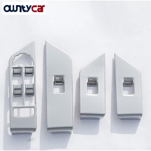 4pcs Chrome Door Window Switch Cover Trim For Land Rover Range Rover Evoque 2011-2016 Accessory For Left Hand Driver,Car Styling