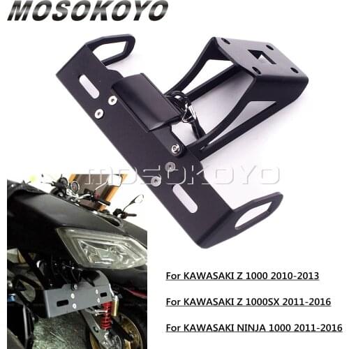 Motorcycle Tail Tidy License Plate Frame Holder For Kawasaki Z1000 Z1000SX Ninja 1000 2010-2016 LED Light Fender Eliminator Kit
