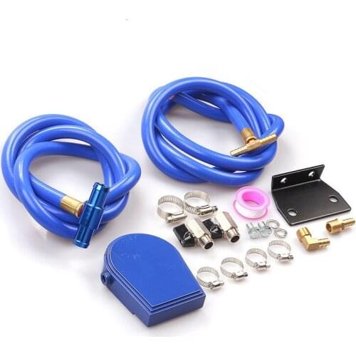 1Set Car Racing Aluminium universally 08-10 6.4l power stroke diesel turbocharger coolant filter kit for 2008-10 Ford parts