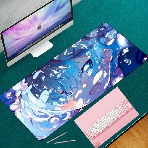 Large Anime Mousepad Gamer Cute Kawaii XL Gaming Mouse Pad Rubber Otaku Locking Edge Big Fashion Laptop Notebook Desk Mat Laptop
