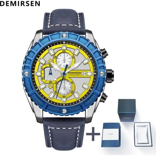 Мужские часы с кожаным ремешком Demirsen China At AliExpress