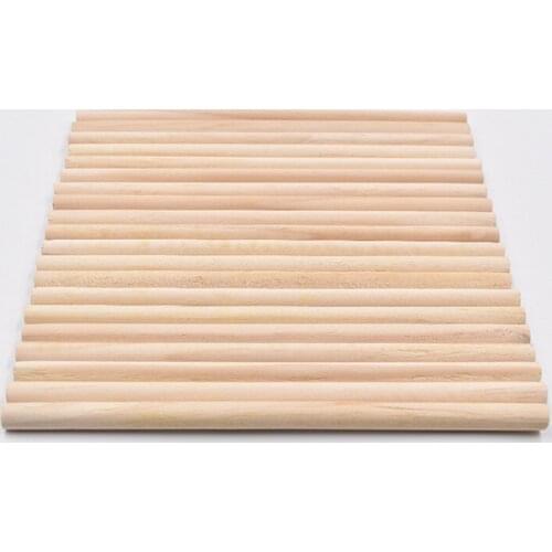 10pcs 8mmx16cm Wood Sticks Wooden Dowel Rods Unfinished Hardwood Sticks - for Crafts and DIY