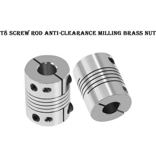 Flexible Aluminum Alloy Coupling elastic clamping top wire 5x8 Shaft Coupler Screw Part Stepper Motor 3d Printer Accessories