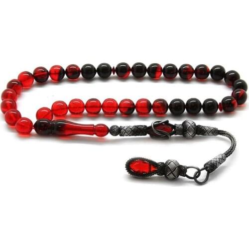 Islamic Prayer Beads, Misbah Tesbih, 33 Beads, Tasbih, Amber Stone Masbaha, Islamic Masbaha Gift, Apealling Red