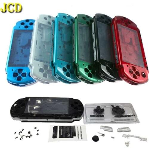JCD Clear Transparent Color Shell Case For PSP3000 PSP 3000 Game Console Replacement Full housing Cover W/ Buttons Kit