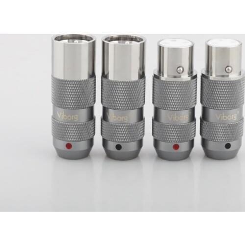 XF202R/XM202R Viborg 99.998% pure copper rhodium plated XLR Connector Plug Audio Cable Balance 3Pin