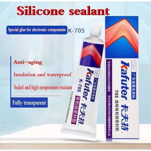 Kafuter K-705 RTV silicone transparent insulating waterproof strong high temperature resistant electronic element fixed sealant