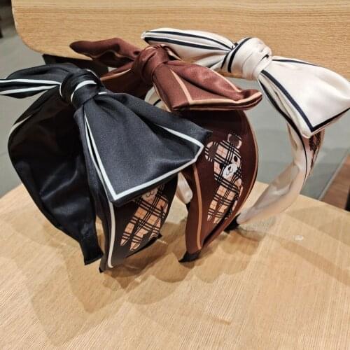 Korean Knotted Bow Cartoon Headband Korean Simple Rabbit Ears Hair Band Wide Side Hairpin Women Sports Headbands