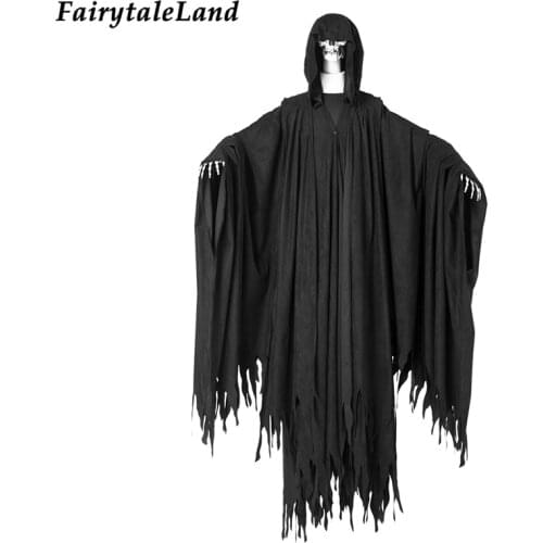 Halloween Decoration Suit Adult Dementor Cosplay Costume Fancy Monster Black Cape Horrible Performance Clothing