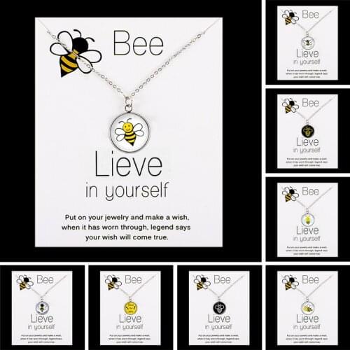 Top Sale Big Sister Middle Little Sisters Friendship Statement Flamingo Unicorn Bees Bee Honeybee Necklaces for Women