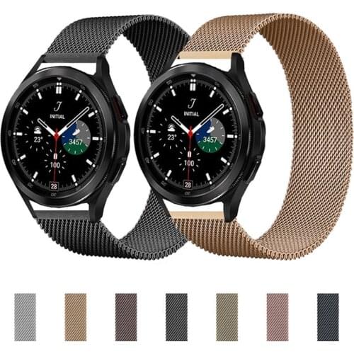 Magnetic Loop Strap For Samsung Galaxy Watch 4 40mm 44mm 3 45mm LTE Metal Bracelet For Galaxy Watch4 Classic 46mm 42mm Gear S3