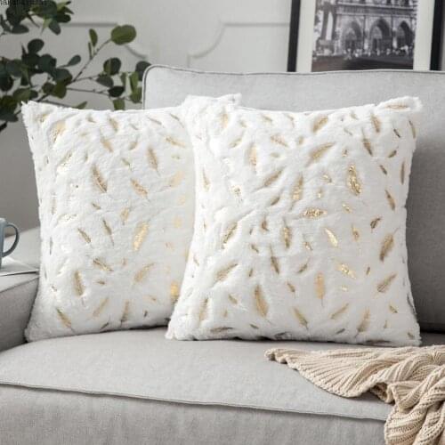 Soft Plush Cushion Cover Decorative Pillows Cover Fur Deco Seat Sofa Decorative rPillow Room Pillowcase Bed Case Decoration N9Q9