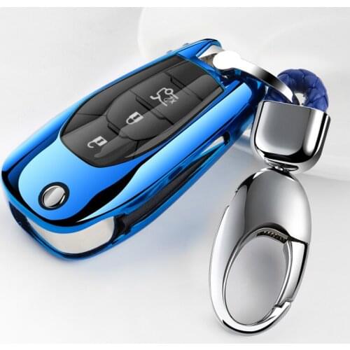 Soft TPU Car Key Full Cover FOB Case For Chevrolet Chevy Cruze 2017 Flip Remote Key Case Jacket Scratch-resistant Button Protect
