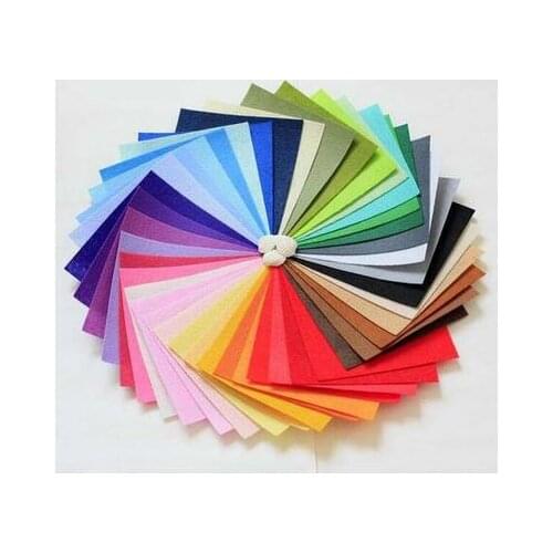 Mylb 40pcs Non Woven Felt Fabric 15x15cm 1mm Thickness Polyester Cloth Felts DIY Bundle For Sewing Dolls Crafts Crafts
