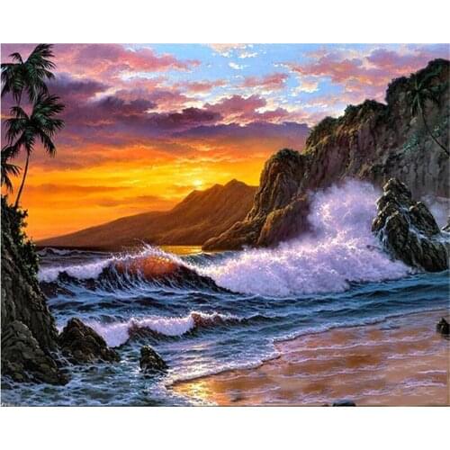 Scenery Landscape DIY 11CT Cross Stitch Embroidery Kits Needlework Craft Set Cotton Thread Printed Canvas Home Dropshipping
