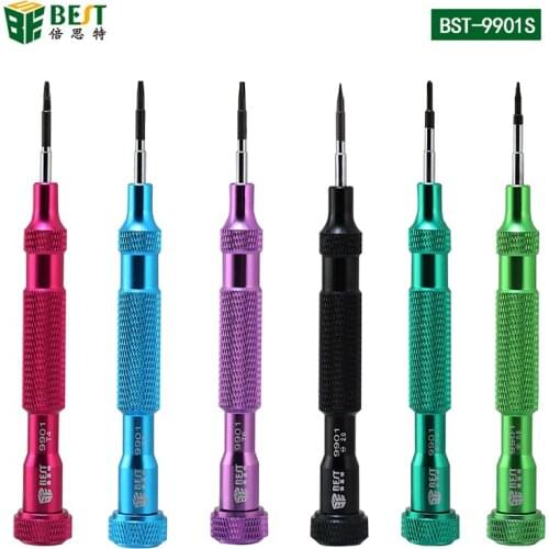 BST-9901S 6 in 1 Torque Screwdriver Disassemble Repair Tools Kit S2 Steel For iPad Tablet Mobile Phone Camera Watch Maintenance
