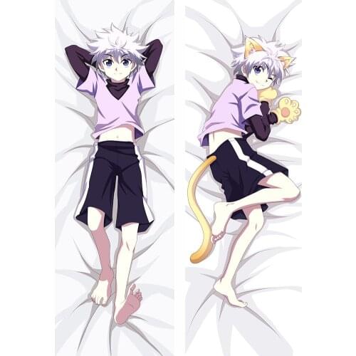 Hanta Hanta throw pillow cover Hot anime hunter x hunter Characters killua zaoldyeck & hisoka body Pillowcase