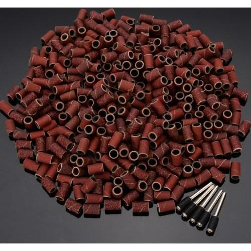 485pcs 1/4" 120/240/320/400/600 Sanding Bands Drums Sleeves Mandrels Grinding Electric Polishing Sandpaper Circle Sand