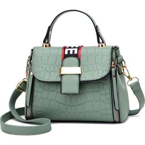 New 2021 Ladies Handbag Fashion Stone Pattern Small Square Bag Shoulder Messenger Bag All-match Casual Tote Simple Female Bag