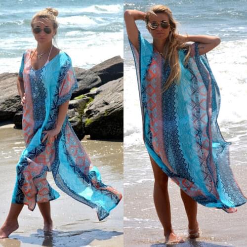 New Hot Sale Boho Sexy Bikini Swimwear Beachwear Bathing Suit Sarong Cover Up Long Dress UK