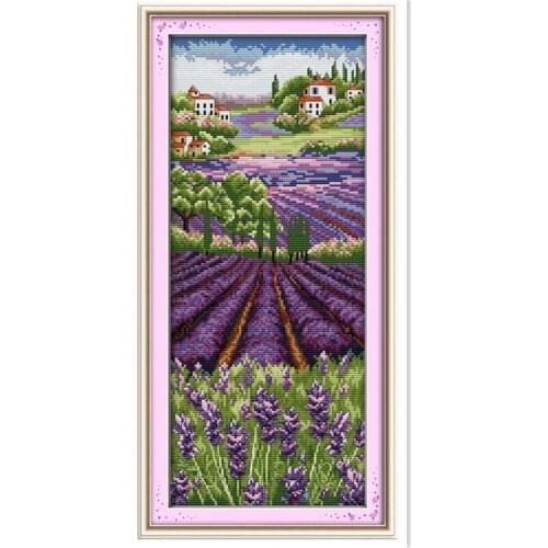 Oneroom Lavender Champaign Painting Cross stitch kits Embroidery Cross Set Chinese Counted Cross Stitch Pattern